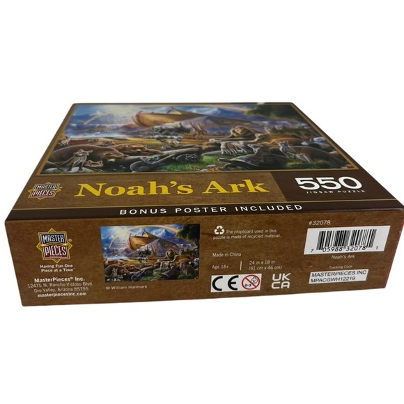 Noah's Ark MasterPieces 550 Piece Jigsaw Puzzle with Bonus Poster Included - Picture 4 of 5